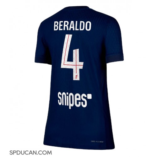 Zenski Nogometni Dres Paris Saint-Germain Lucas Beraldo #4 Domaci 2025-26 Kratak Rukav